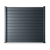 Kit clôture aluminium lames persiennées (Gris anthracite)