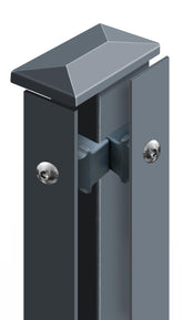 Poteau d'angle 60x40 mm (Gris)