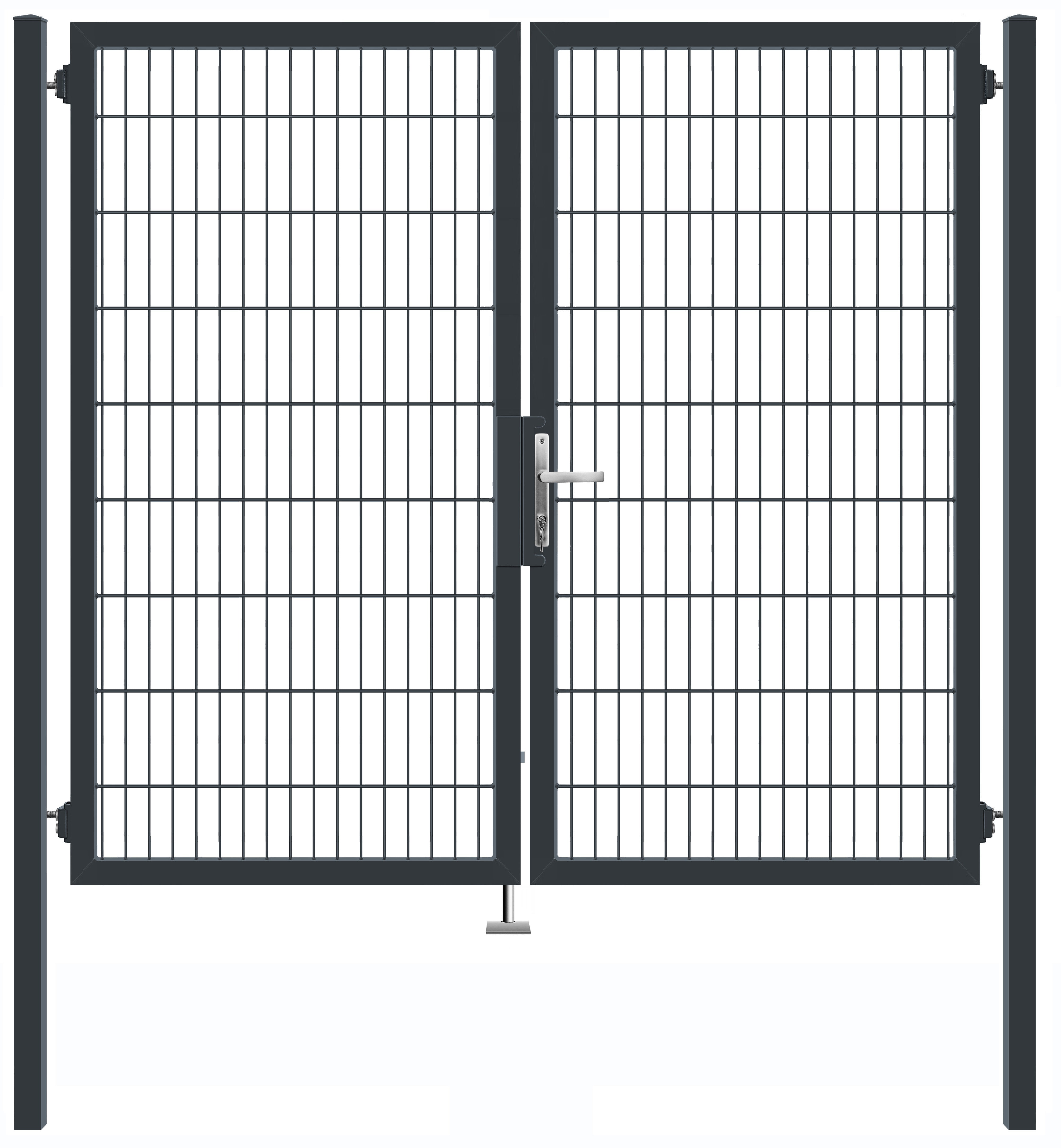 Portail battant 2D Premium (Gris)