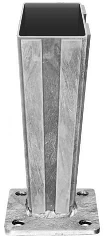 Bodenplatte 150x150x8 mm für Pfosten 60/60