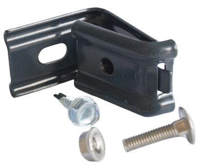 Corner kit for fence attachment