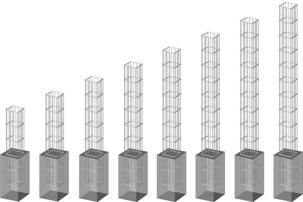 Hot-dip galvanized square gabion column