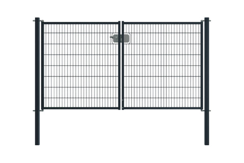 Zweiflüglige Toranlage 2D (Anthrazit)